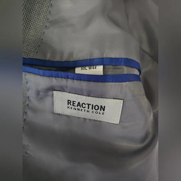 NWT Kenneth Cole Reaction Grey Mens Big and Tall 2 Piece Suit 50L 44W